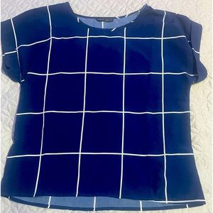Blue/white blouse